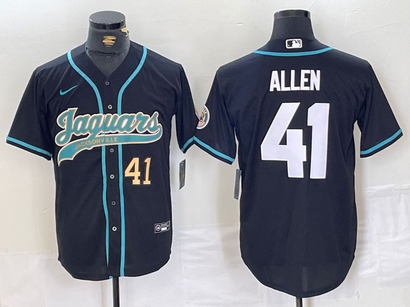 Men Jacksonville Jaguars 41 Allen Black Joint Name 2024 Nike Limited NFL Jersey style 2